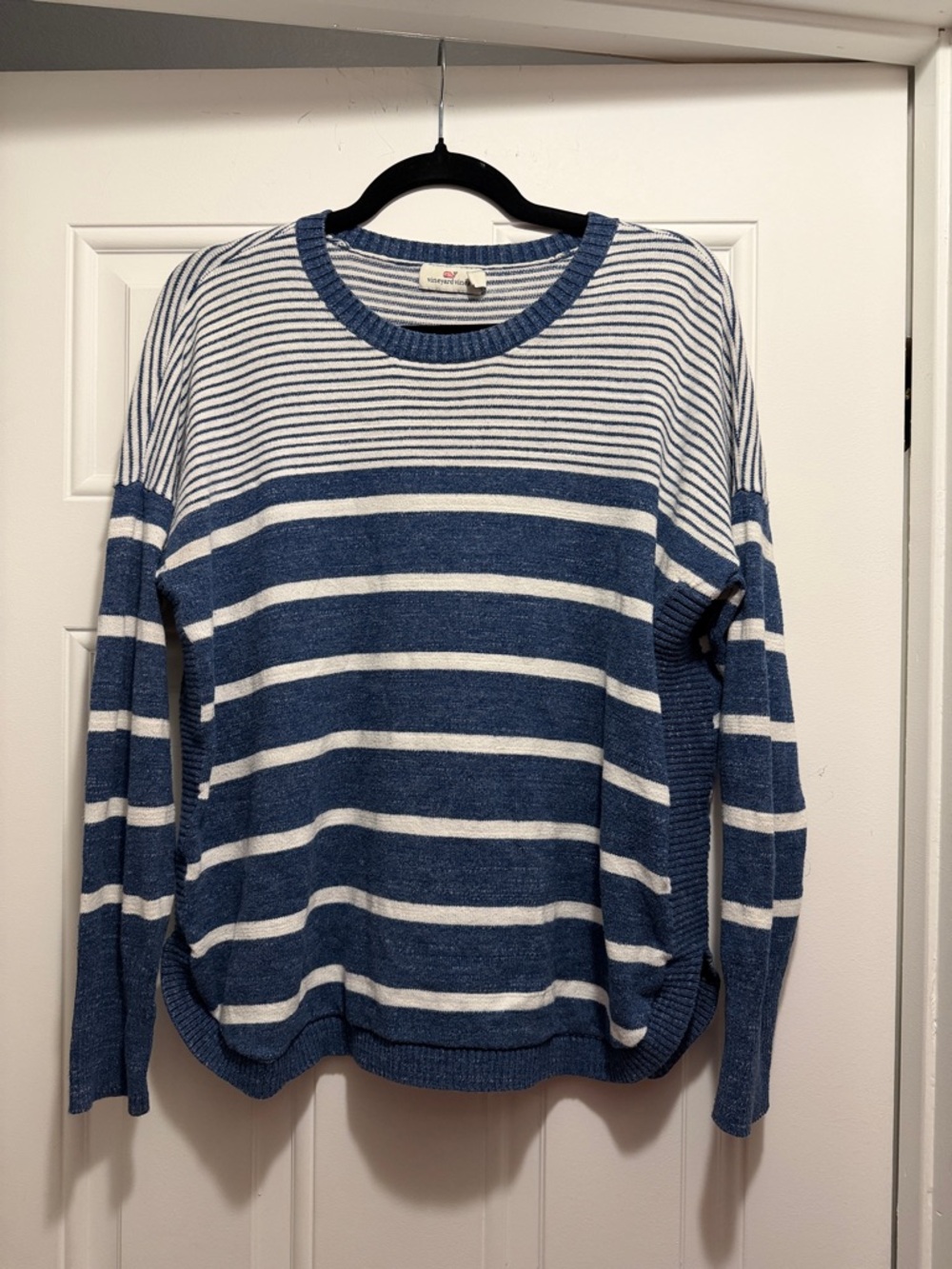 Vineyard Vines Navy and White Striped Crewneck Sweater
